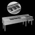 Thumbnail image #3 for Eagle Group 1800 Series 96-Inch Underbar Combination Unit with 3 Sink Bowls, Drainboards and 24-Inch Ice Bin