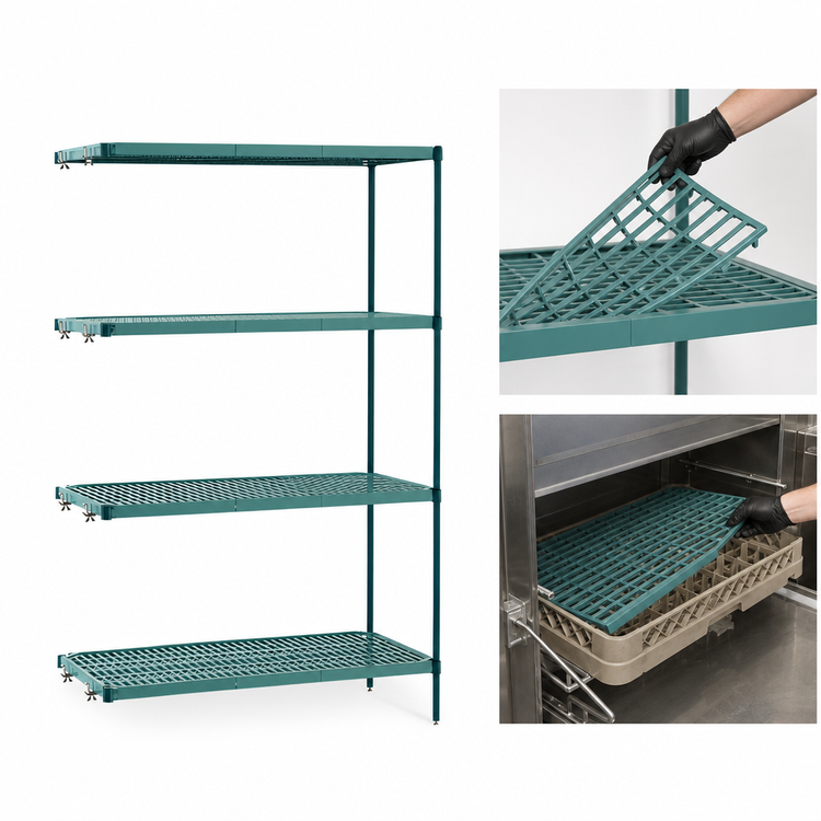 Product image #3 for Super Erecta Pro 24 x 60 x 63 Inch 4-Shelf Add-On Polymer Shelving Unit