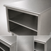 Thumbnail image #3 for Advance Tabco 84-Inch x 24-Inch Stainless Steel Underbar Work Table with Open Front Cabinet Base and Mid-Shelf