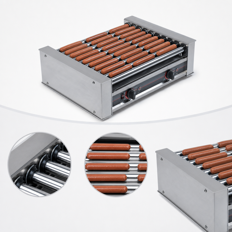 Product image #3 for Roll-A-Grill 6-Roller Hot Dog Roller Grill, 10-Hot-Dog Capacity, 220V