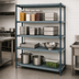 Thumbnail image #3 for Quantum 72 in. W x 21 in. D x 63 in. H 4-Tier Stationary Wire Plastic Mat Shelving Unit