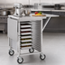 Thumbnail image #3 for Cres Cor Mobile Work Stand with Solid Top and Side Drop Shelves, 18 Full-Size Pan Capacity