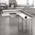 Thumbnail image #3 for Eagle Group Left-Hand Island Soiled Dishtable with Pre-Rinse Sink, 96-Inch Machine-to-Corner, 60-Inch End, 16-Gauge 304 Stainless Steel