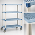 Thumbnail image #3 for MetroMax Q 4-Shelf Mobile Polymer Shelving Starter Unit, 48W x 24D x 67-5/16H