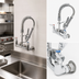 Thumbnail image #3 for T&S Brass EasyInstall Mini Pre-Rinse Unit, 8-Inch Wall Mount Mixing Faucet with 1.15 GPM Spray Valve