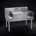 Thumbnail image #3 for Eagle Group 1800 Series Underbar Ice Bin/Cocktail Station with Center Ice Bin, Blender Recess, and Bottle Wells, 50