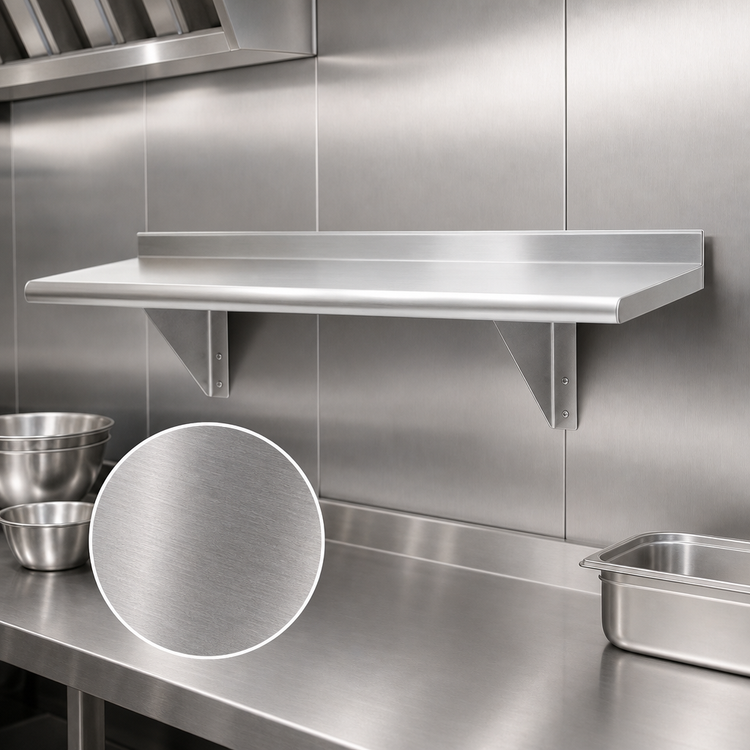 Product image #3 for Advance Tabco 72-Inch x 15-Inch Wall-Mounted Stainless Steel Shelf