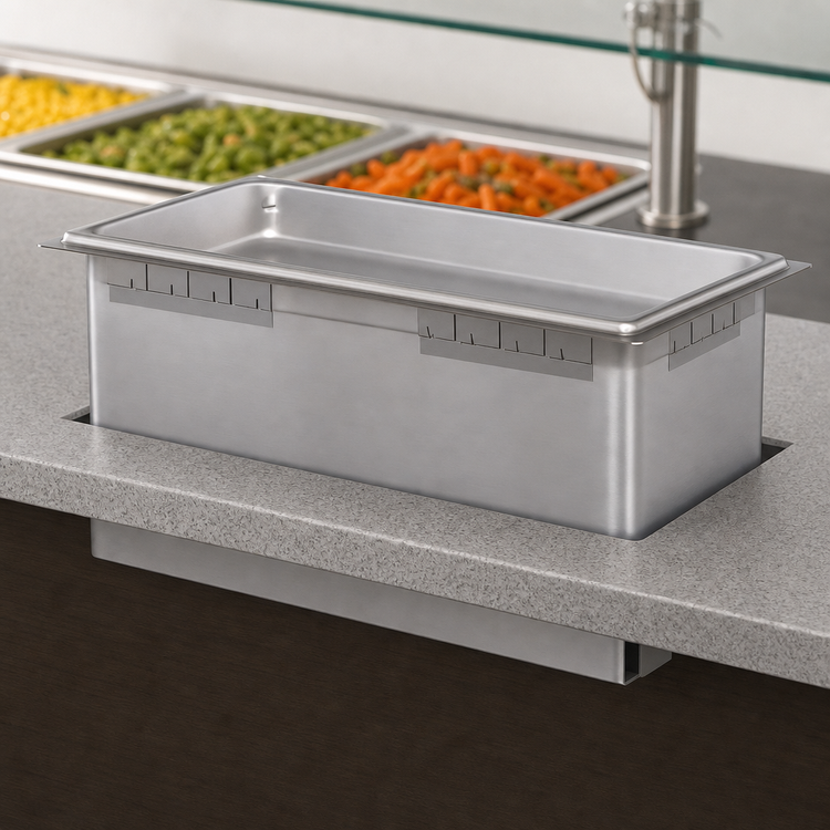 Product image #3 for Hatco Rectangular Drop-In Heated Well, Full-Size Pan, Non-Insulated, Stainless Steel