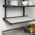Thumbnail image #3 for Cambro Camshelving Elevation Wall-Mounted Solid Add-On Shelf Kit, 18 x 42 Inches, Brushed Graphite