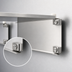 Thumbnail image #3 for Eagle Group 18 Inch Double Knob Stainless Steel Foot Bracket for Cantilevered Shelving