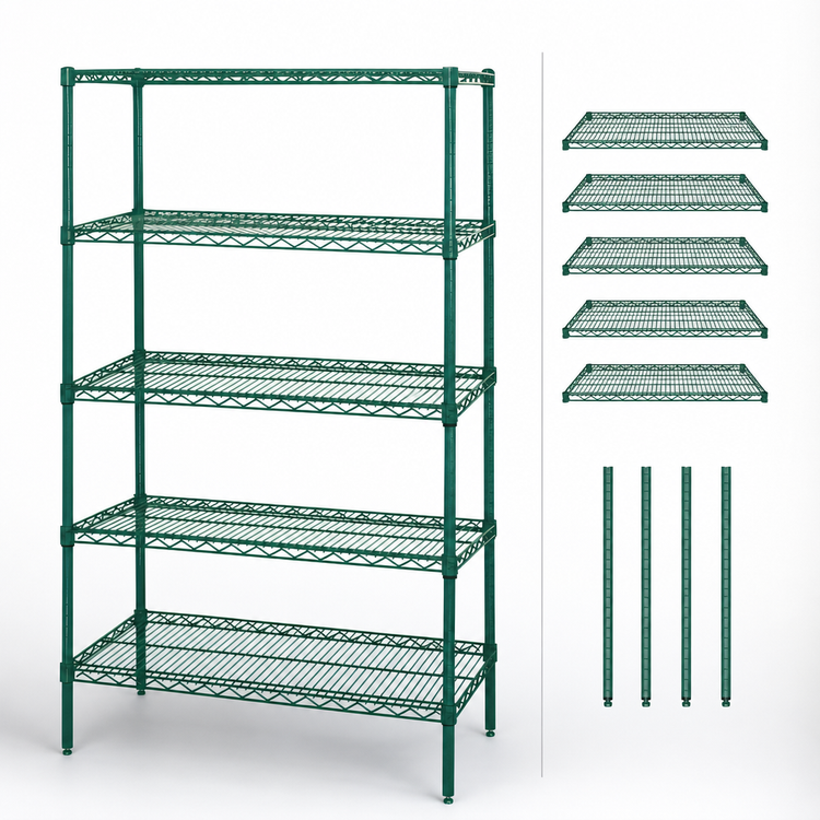 Product image #3 for Quantum 60"W x 30"D x 86"H Wire Shelving Starter Kit with 5 Shelves