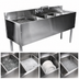 Thumbnail image #3 for CHOICE by Glastender Four-Compartment Underbar Sink Unit, 72-Inch Wide x 19-Inch Deep, Stainless Steel