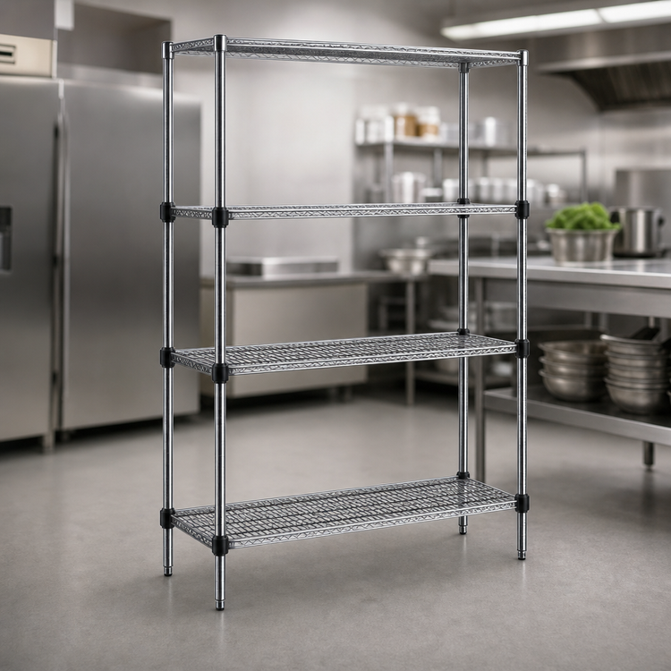 Product image #3 for Add-A-Shelf 4-Tier Chrome Wire Shelving Starter Unit, 36 x 21 x 63 Inches