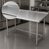 Thumbnail image #3 for 84 Inch x 30 Inch 16-Gauge 430 Stainless Steel Work Table with 1-1/2 Inch Rear Up-Turn