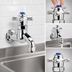 Thumbnail image #3 for Krowne Royal Series Self-Closing Metering Lavatory Faucet, Wall-Mount, Fixed Spout, Brass