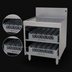 Thumbnail image #3 for Glastender Stainless Steel Underbar Glass Rack Storage Unit with Drainboard Top, Open Front Base, Holds 2 Glass Racks, 24