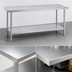 Thumbnail image #3 for Duke 108-Inch x 30-Inch Stainless Steel Work Table with Undershelf, Flat Top
