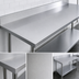 Thumbnail image #3 for Duke 144-Inch x 24-Inch Stainless Steel Work Table with 5-Inch Riser and Undershelf