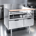Thumbnail image #3 for La Rosa 42-Inch x 30 1/2-Inch Stainless Steel Equipment Stand with Dry-Drawer Base, Richlite Cutting Board, and 2 Drawers