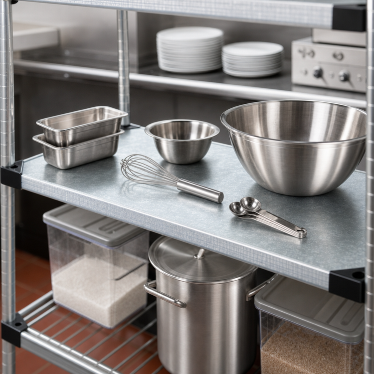 Product image #3 for Quantum 48" x 24" 18 Gauge Galvanized Steel Solid Shelf