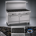 Thumbnail image #3 for Southbend Ultimate 60-Inch Commercial Gas Range with 10 Open Burners, Double Cabinet Base, and Hi-Shelf