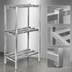 Thumbnail image #3 for Lifetime Tough Fully Assembled 3-Shelf Channel Style Aluminum Dunnage Shelving, 60 x 24 x 64 Inches