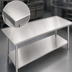 Thumbnail image #3 for Advance Tabco VSS-3610 120-Inch x 36-Inch 14-Gauge 304 Stainless Steel Work Table with Adjustable Undershelf
