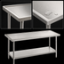 Thumbnail image #3 for Advance Tabco 48-Inch x 48-Inch 14-Gauge 304 Stainless Steel Work Table with Adjustable Undershelf and Countertop No-Drip Edge