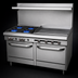 Thumbnail image #3 for Southbend S-Series 60-Inch Gas Restaurant Range with 4 Open Burners, 36-Inch Griddle, Standard Oven, and Cabinet Base