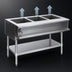 Thumbnail image #3 for Eagle Group SWT3-240 Electric Water Bath Hot Food Table, 48 Inch, 3 Open Wells, Open Cabinet Base