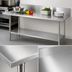 Thumbnail image #3 for Duke Deluxe Stainless Steel Work Table with 5-Inch Riser and Stainless Steel Undershelf, 30 x 144 Inches