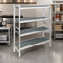 Thumbnail image #3 for Fermostock 4-Tier Polymer Starter Shelving Unit, 31W x 14D x 71H
