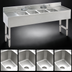 Thumbnail image #3 for Advance Tabco Special Value Series 4-Compartment Stainless Steel Bar Sink with Deck-Mount Faucets and Dual Drainboards, 84 Inch
