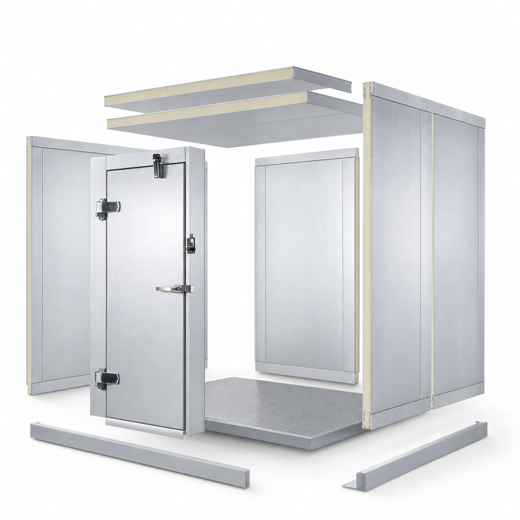 Product image #3 for AmeriKooler Quick Ship Outdoor Walk-In Freezer, Panels Only, 6 Ft. x 6 Ft. x 7 Ft. 7 In., with Aluminum Floor