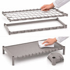 Thumbnail image #3 for Metro Super Erecta 2442DRK4 42 x 24 in. Lift-Off Wire Deck Dunnage Shelf, Gray Epoxy-Coated, 1,300 lb. Capacity