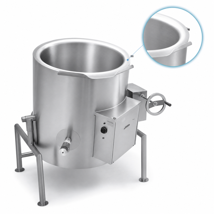Product image #3 for AccuTemp Edge Series 60 Gallon Electric Self-Contained Tilting Floor-Mounted Steam Kettle