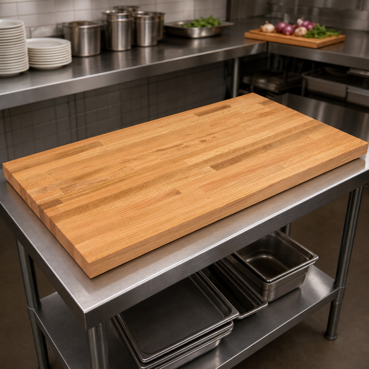 Product image #3 for John Boos Appalachian Red Oak Blended Rails, Edge Grain Kitchen Countertop, 36 x 25 x 1-1/2 Inch, Penetrating Oil Finish
