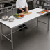 Thumbnail image #3 for Advance Tabco Poly-Vance 120-Inch x 30-Inch Poly-Top Work Table with Stainless Steel Open Base