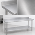 Thumbnail image #3 for Duke 16 Gauge 400 Series Stainless Steel Work Table with 5-Inch Riser and Stainless Undershelf, 144 x 36 Inches
