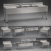 Thumbnail image #3 for Eagle Group 2200 Series Four-Compartment 84-Inch Underbar Sink Unit with Left and Right Drainboards and Faucets
