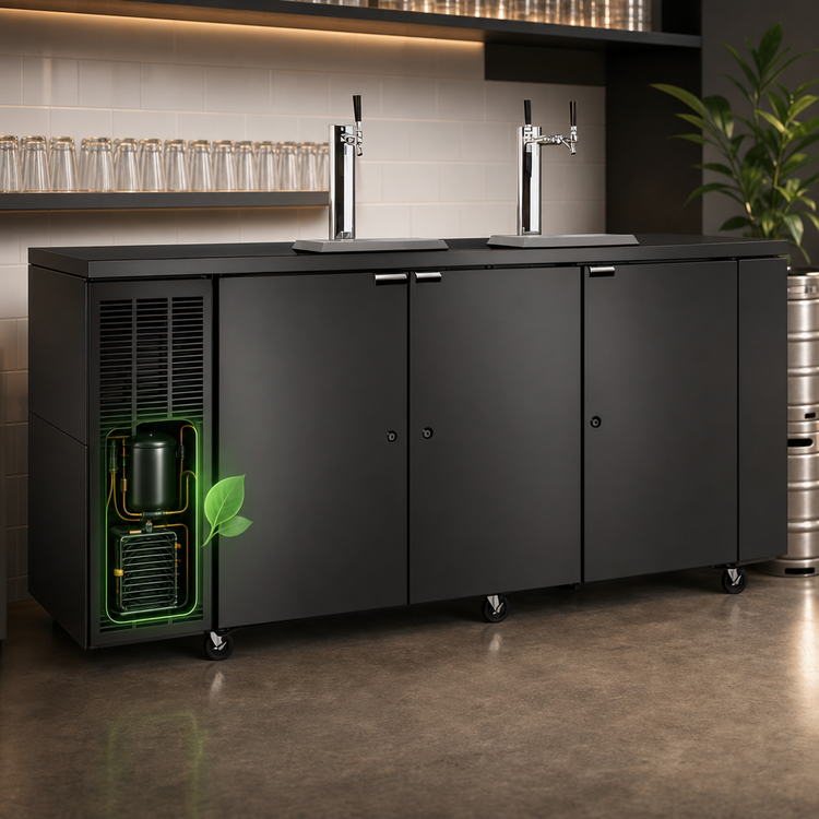 Product image #4 for Perlick DDS60 60-Inch Two-Door Self-Contained Direct Draw Draft Beer Dispenser, Less Tapping
