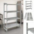 Thumbnail image #4 for Cambro Camshelving® Premium CPU242464VS4480 Stationary 4-Tier Polymer Shelving Starter Unit, 24 x 24 x 64 in., 3 Vented/1 Solid Shelves