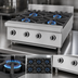 Thumbnail image #3 for Garland US Range UT Counter 36-Inch Heavy-Duty Countertop Gas Hotplate with 6 Open Burners
