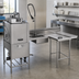 Thumbnail image #3 for Eagle Group Island Soiled Dishtable with Dish Landing Shelf and Pre-Rinse Sink, Right-to-Left