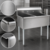 Thumbnail image #3 for Eagle Group Two-Compartment Utility Sink, 16-Gauge 430 Stainless Steel, 37-3/8 in. W x 25 in. D