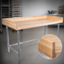 Thumbnail image #3 for John Boos DNB11 Baker's Top Wood Work Table, 96 x 30 Inches, 4-Inch Coved Riser