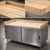 Thumbnail image #3 for BK Resources Chef Table with Hard Maple Bakers Top and Stainless Steel Cabinet Base, 72 x 30 x 39 Inches
