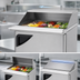 Thumbnail image #3 for Turbo Air Super Deluxe One-Section Refrigerated Sandwich/Salad Mega Top Prep Table with Slide-Back Lid, 12-Pan Capacity, 27-1/2 Inch Wide