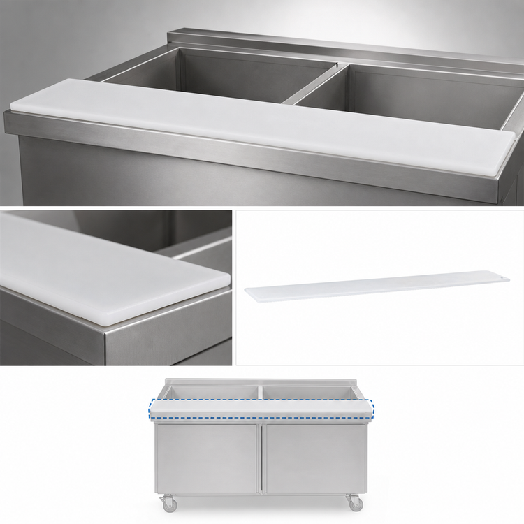 Product image #3 for Eagle Group Polyethylene Thermoplastic Cutting Board Replacement for HT2 Two-Well Hot Food Table