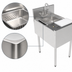 Thumbnail image #4 for Perlick Top Shelf Series 18-Inch Underbar Prep Sink with Sink Bowl, Cutting Board and Glass Rinser